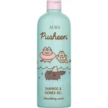 Koupelová kosmetika PUSHEEN Šampon a sprchový gel Jahoda 500 ml