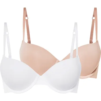 Podprsenka esmara® Dámská push-up podprsenka, 2 kusy (béžová/bílá, 85D)