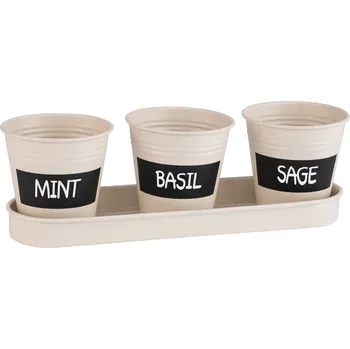 Květináč PARKSIDE® Sada květináčů na bylinky, 4dílná (bílá)