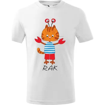 Dětské tričko s potiskem Rak Velikost: 110 /4 roky, Barva trička: Bílá