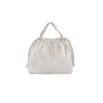 Módní doplněk Dámská kabelka Bulaggi Ribs bucket - stříbrná