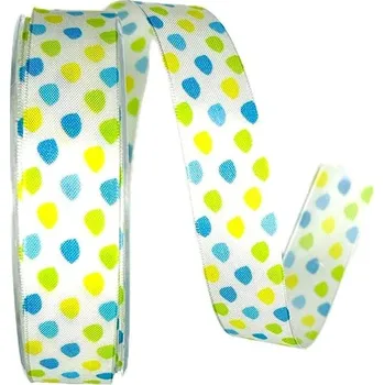 Vánoční dekorace GOLDINA Stuha taftová Valetta modrá 25 mm × 20 m