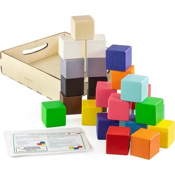 Dřevěná hračka Vzdělávací sada Ulanik Dřevěné kostky
