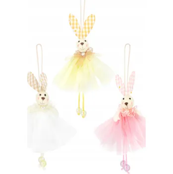 Velikonoční dekorace Velikonoční závěs z látky - zajíc