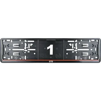 Držák SPZ Podložka pod SPZ - GTD - černá lesklá - red line (2ks)