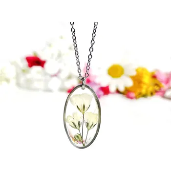 Náhrdelník Šperk z pravých květin - Náhrdelník Jemné kvítky