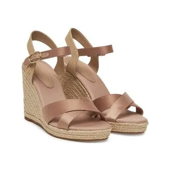 Dámské baleríny Espadrilky Tommy Hilfiger Satin High Wedge Espadrille FW0FW08602 Růžová 40