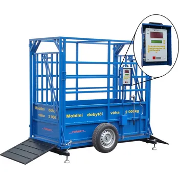 Průmyslová váha DVM-V-F11D Mobilní dobytčí váha 2000 kg - 2,1m