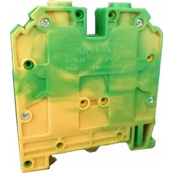 svorka ONKA 16mm2 PE Šroubová kolejnicová spojka svorkovnice terminál na DIN