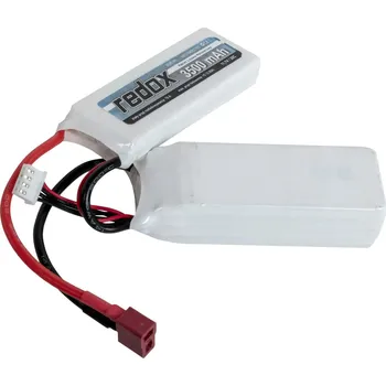 Baterie pro airsoftovou zbraň Li-Pol akumulátor Redox 11,1V 3500mAh 20C - 2 díly, Dean-T