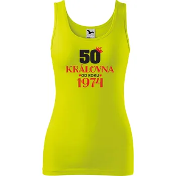Dámské oblečení Dámské tílko s potiskem 50 let královna Velikost: L, Barva: Limetková