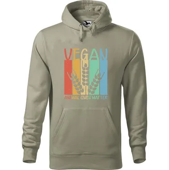 Pánská mikina Pánská mikina s potiskem Vegan Velikost (muž): L, Vyberte barvu: Světlá khaki