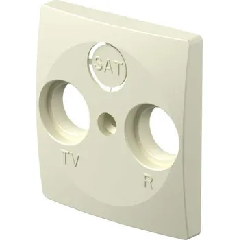 vypínač Kryt TV + R 2P/3P, béžová, EKONOMIK, PE10IW-U - doprodej