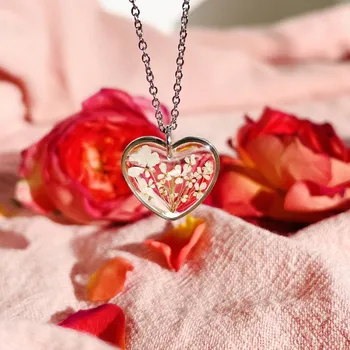 Náhrdelník Šperk z pravých květin - Náhrdelník Luční kvítí