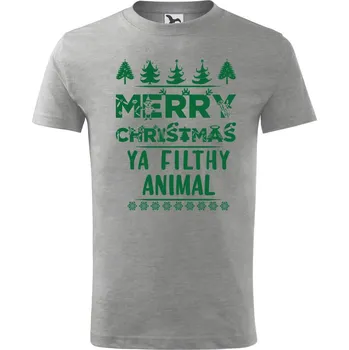 Chlapecké tričko Dětské tričko Merry animal Velikost: 158/12 let, Barva trička: Tmavě šedý melír