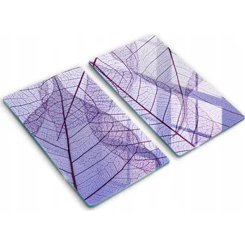 Obraz Skleněné kuchyňské desky na krájení s grafikou 2x30x52 cm - Listy se žilkami
