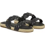 Espadrilky Tommy Hilfiger Leather Rope Espadrille Mule FW0FW08503 Černá 38