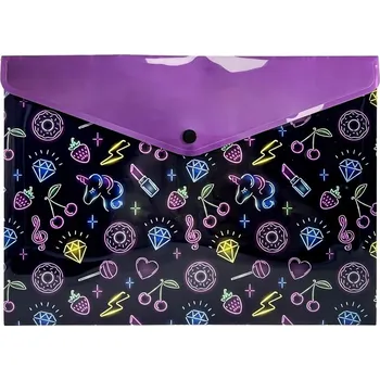 Obálková složka BIUROWA na dokumenty a osobní spisy A4 PP Neony Biurfol