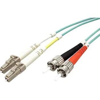 Síťový kabel EFB Optický patchkabel LC-ST 50/125 (multi mode), 2mm, duplex, OM3, LSOH, 2m (O0313.2) - 21.42.8852