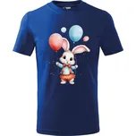 Dětské tričko Zajíček s balónky Velikost: 122/6 let, Barva trička: Královsky modrá