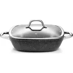 Pánev hluboká PRESIDENT Stone 28 cm s poklicí, čtvercová, Tescoma 780358.00