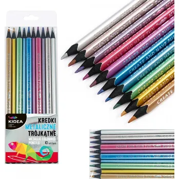 Pastelka Sada kovových Pastelky Kidea pro děti pastelky 10 ks