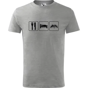 Chlapecké tričko Dětské tričko s potiskem Život v přírodě Velikost: 158/12 let, Barva trička: Tmavě šedý melír