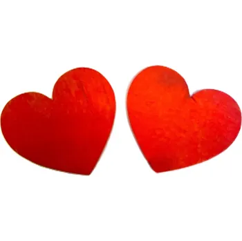 Srdce dřevěné červené 4 cm