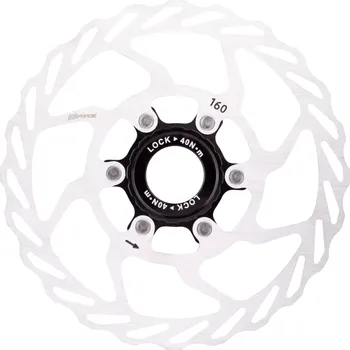 Brzda na kolo kotouč brzdový FORCE 160 mm, CENTER LOCK, stříbrný