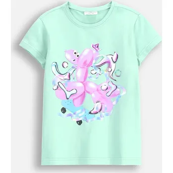 Dívčí tričko Dívčí tričko zelené s krátkým rukávem 092 Coccodrillo WC5