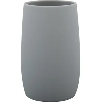 Držák na kartáček MSV kelímek na zubní kartáčky ASTI, šedo-hnědý, plast