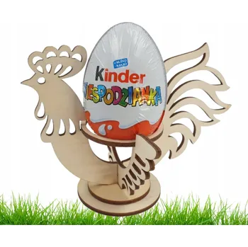 Obraz STOJAN na vajíčko KOHOUT VELIKONOČNÍ podstavec kinder dřevěný pro děti