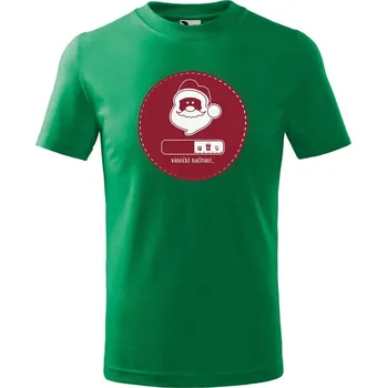 Chlapecké tričko Dětské tričko s potiskem Vánoční načítání Velikost: 158/12 let, Barva trička: Středně zelená