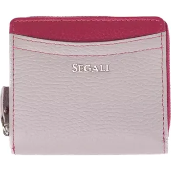 SEGALI Dámská kožená peněženka SG-27544B šedá + vínová