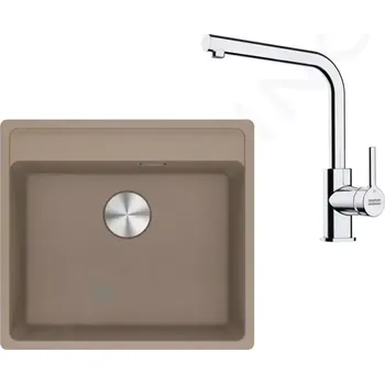 Granitový dřez Franke Sety Kuchyňský set G255KA, fragranitový dřez MRG 610-52 RTL a baterie FS 3230.031, kašmír/chrom, 114.0700.706