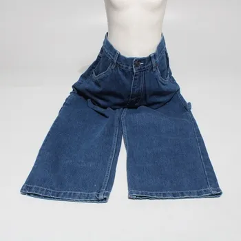 Dětské volnočasové modré džíny s knoflíky