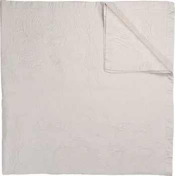 Přehoz na lůžko Přehoz přes postel DODO PAVONE 260 x 260 cm, slonová kost, bavlněný satén, Moooi