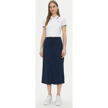 Dámská sukně Tommy Hilfiger Midi sukně Co Blend Midi Skirt WW0WW44726 Tmavomodrá Regular Fit 42