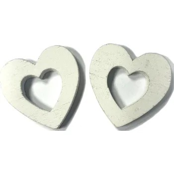 Srdce dřevěné s otvorem B 3 cm