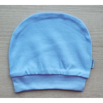 Kojenecká čepice AMÁLKA Kojenecká modrá bavlněná čepička Velikost: 56-62