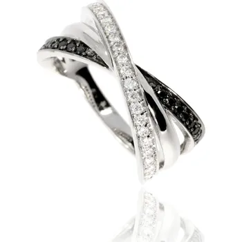 Prsten Zlatnictví Helios Prsten z bílého zlata B34617