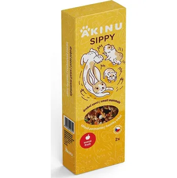 Krmivo pro hlodavce Akinu SIPPY Tyč s ovocem doplňkové krmivo pro hlodavce 2 ks