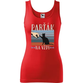Dámské tílko s potiskem Parťák na vždy Velikost: XL, Barva: Červená