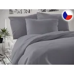 Jednobarevné povlečení satén Luxury Collection Tmavě šedé 2x 70x90, 240x200