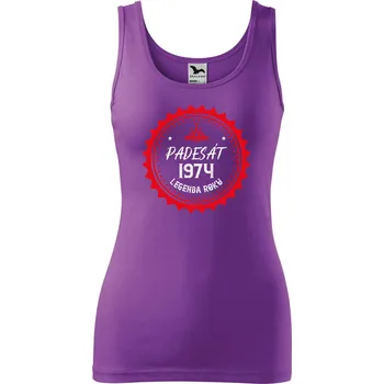 Dámské tílko s potiskem Legenda padesát Velikost: M, Barva: Fialová