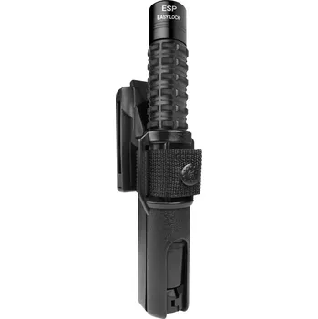 Teleskopický obušek Teleskopický obušek ESP zavíraný tlačítkem (Easy Lock) včetně pouzdra | ExBT-20 Obušek ESP s tlačítkem: Ergonomická rukojeť, kulatá koncovka