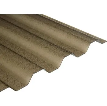 Průsvitná krytina PC TRAPÉZ EMBOSSED STRUKTURA 1,1 mm BRONZOVÁ 76/18 mm (Trapézový polykarbonát bronz)
