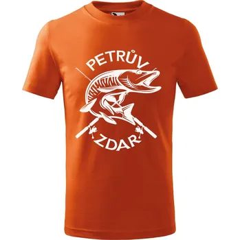 Chlapecké tričko Dětské tričko s potiskem Petrův zdar Velikost: 158/12 let, Barva trička: Oranžová