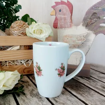 MILADA hrnek 380 ml, házenka z rozkvetlých větviček, Český porcelán Dubí (Porcelánový hrnek 2. jakost)