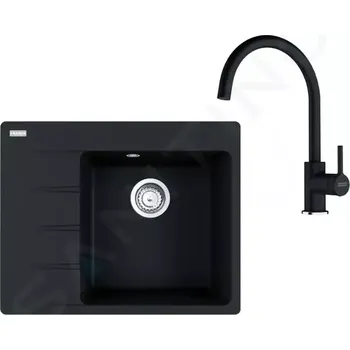 Granitový dřez Franke Sety Kuchyňský set G269O, fragranitový dřez CNG 611-62 TL/7 a baterie FC 6018.071, onyx, 114.0700.667